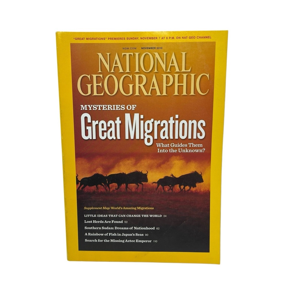 National Geographic Magazine November 2010 Great Migrations, Map, Rainbow Fish